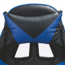 Sedia da Gaming 61x56x123 cm in Similpelle Nera e Blu