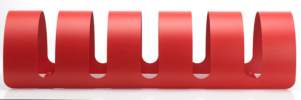 Rastelliera Portabici 5 Posti in Ferro 90x30x23 cm Belfer Bike Rack 42/PB Rosso acquista