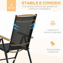 Set Tavolo e 4 Sedie da Giardino in Alluminio e Texteline Nero