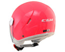 Casco Demi-Jet per Bambini Visiera Lunga CGM Magic Mono 205A Rosa Fluo Varie Misure