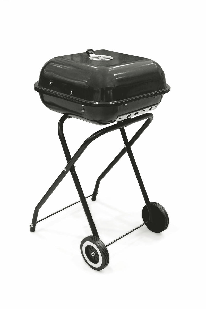 Barbecue a Carbone Carbonella Quadrato 46x46 cm Soriani Nero