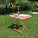 Tavolo da Giardino 100x60 cm Pieghevole in Legno Naturale