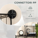 Libreria a 9 Cubi in Rete 35x35x35 cm con Pannelli in Acciaio e Polipropilene Nero
