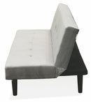 Divano Letto 2 Posti 166x77x65,5 cm in Velluto Soriani Grigio Scuro