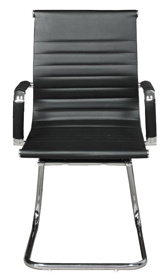 Sedia Poltrona Attesa da Ufficio in Similpelle Itamoby Cantilever Lux V Nera sconto