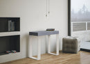Consolle Allungabile 90-196x40x77 cm Tecno Small Noce telaio Bianco