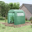 Serra da Giardino a Tunnel 180x180x200 cm con Porte e Finestre Avvolgibili in PE Verde