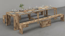 Set 2 Panche Allungabili 66/290x25x45 cm Pratika Singola A e B Acero Pereira  