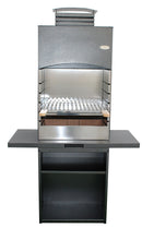 Barbecue a Legna e Carbone 110x47,5x190,1 cm Design a Colonna in Acciaio Tolosa Nero
