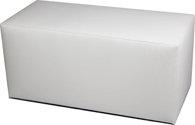 Panca in Similpelle 90x42x44 cm Avalli Bianca