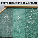 Armadio da Giardino Box Porta Attrezzi 128x57,5x197 cm con Finestre Trasparenti in Legno Marrone Chiaro      