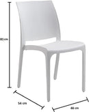 Set 4 Sedie da Giardino 46x54xH80 cm in Polipropilene e Fibra di Vetro Sofia Verde Salvia