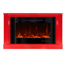 Camino Elettrico da Pavimento 72,5x121,5x30 cm Effetto Fiamma 1500W Bernard mini rosso & Adeli Rosso