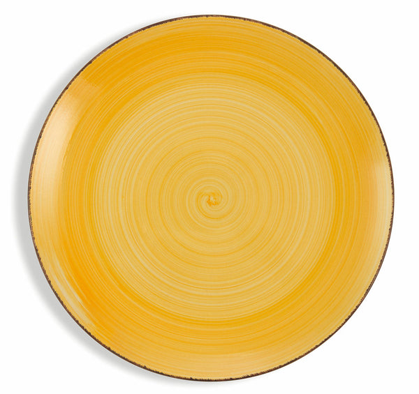 Set 6 Piatti Piani Ø27x3,5 cm in Gres Villa d'Este Home Tivoli Baita Giallo acquista