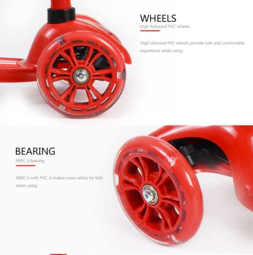 Monopattino 3 Ruote per Bambini Max 50 Kg con Licenza Ferrari Rosso