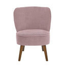 Poltrona Relax in Legno e Tessuto Colore Malva Rosa Modello Kansas 59x66x75H cm