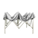 Gazebo Richiudibile Pieghevole 2x2m in Acciaio e PVC Impermeabile Bianco