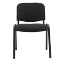 Sedia Poltrona Attesa da Ufficio in Tessuto Bozzini Nero
