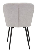 Set 2 Sedie Losanna 58x85x60,5 cm in Tessuto Grigio/Nero