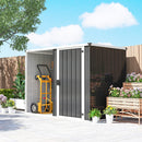 Capanno Box da Giardino 231x125x162 cm Porta Bloccabile in Acciaio Zincato Grigio      