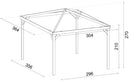 Gazebo da Giardino 3,6x3m in Legno