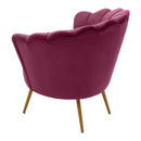 Poltrona da Salotto in Velluto Ventaglio Amaranto