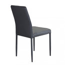 Sedia Blossom 41x50x91 h cm in Similpelle Grigio scuro