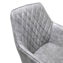 Set 2 Sedie 57,5x51x87 cm in Similpelle Grigio