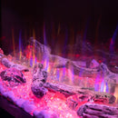 Camino Elettrico da Incasso 53,3x165,1x33,2 cm Effetto Fiamma 1500W Haiti 65 Nero