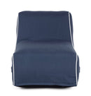 Poltrona Pouf Chaise Lounge Gonfiabile 90x60x70 cm in Poliestere Rihanna Blu