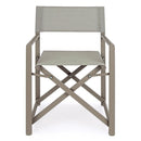 Set 2 Sedie Regista Mare Pieghevoli 48x56x86 cm in Alluminio e Textilene Gilda Ecrù 