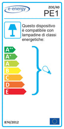 Plafoniera 2xE27 Ganci Filo Acciaio Vetro Lastra Diamantino E-Energy Zoe
