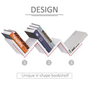 Libreria Mensola Sospesa a V 80,6x16x15,2 cm in Legno  Bianca