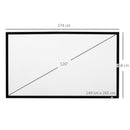 Telo Proiettore 120 Pollici 274x158 cm in PVC Bianco