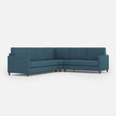 Divano Angolare 6 Posti 281x221x85 cm Karay in Tessuto Avio