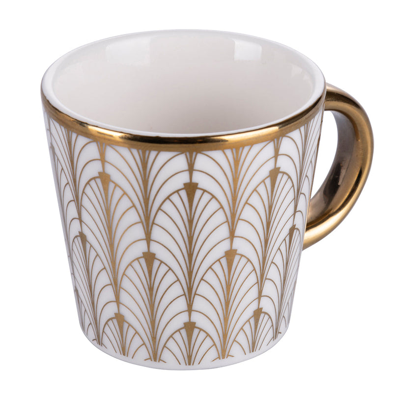 Set 6 Tazzine da Caffè Ø6x5,5 cm in New Bone China VdE Tivoli 1996 Charleston