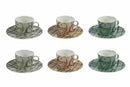 Set 6 Tazzine Caffè con Piattino 90 ml in Porcellana Villa d'Este Home Tivoli Etoile
