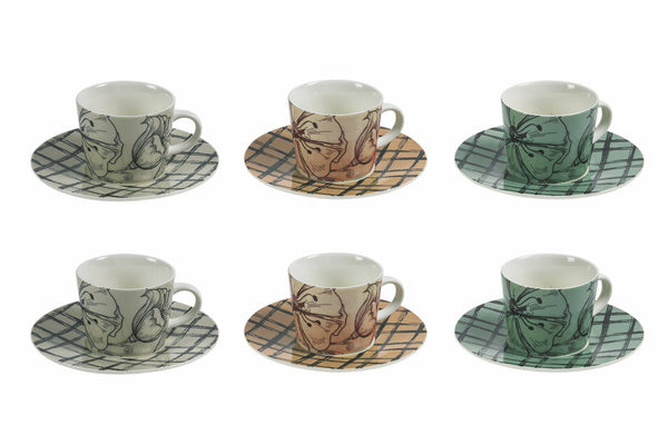 sconto Set 6 Tazzine Caffè con Piattino 90 ml in Porcellana Villa d'Este Home Tivoli Etoile