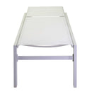 Lettino Prendisole da Giardino 203,5x70xh42,5 cm in Alluminio e Textilene Altamura Bianco