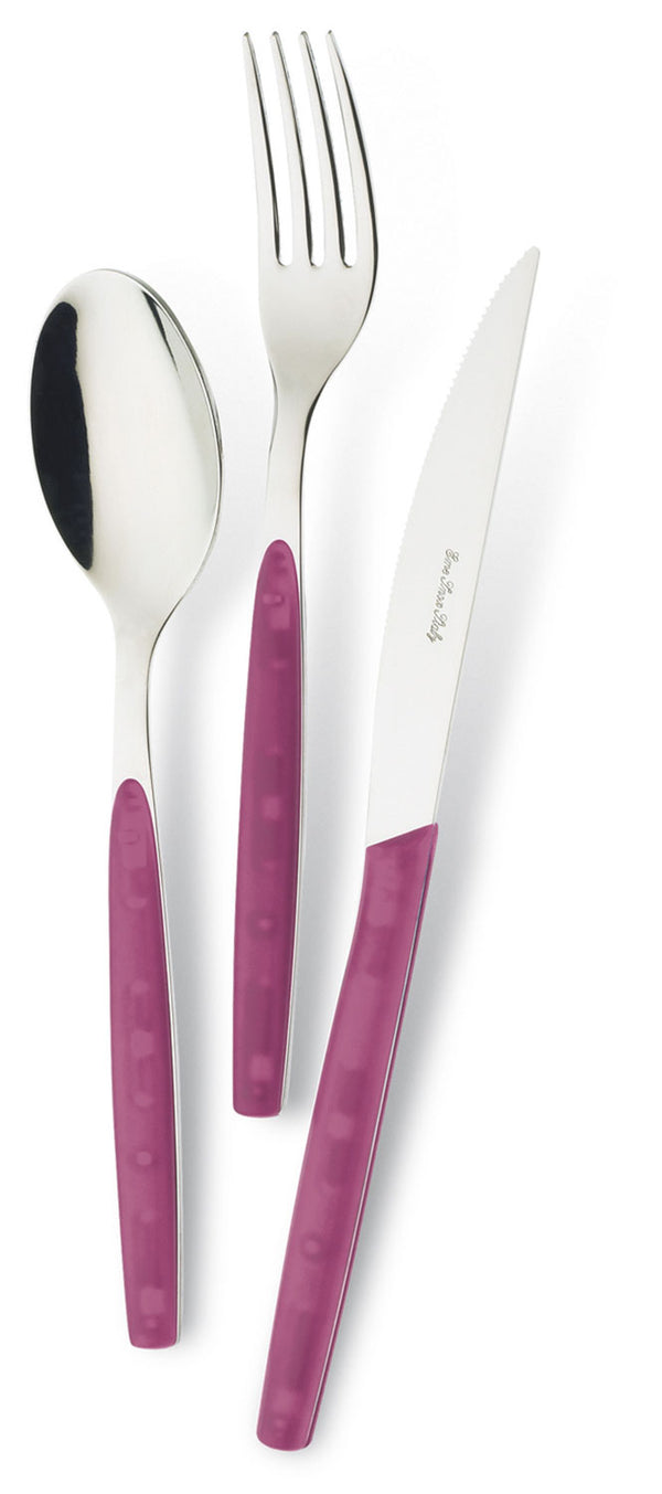 Servizio Set di Posate 24 pezzi in Acciaio Inox Eme Dream Viola 51 sconto