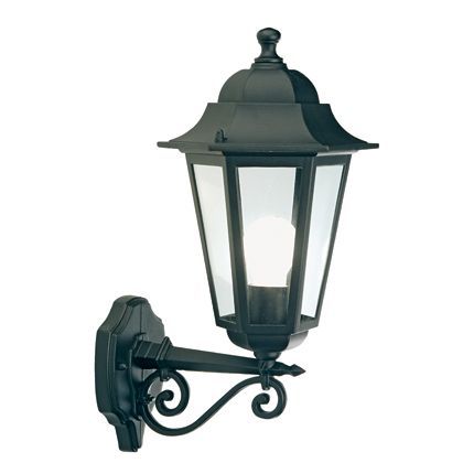 Lampada Applique Grande in Alto Colore Nero per Esterno Linea Esagonale Sovil sconto