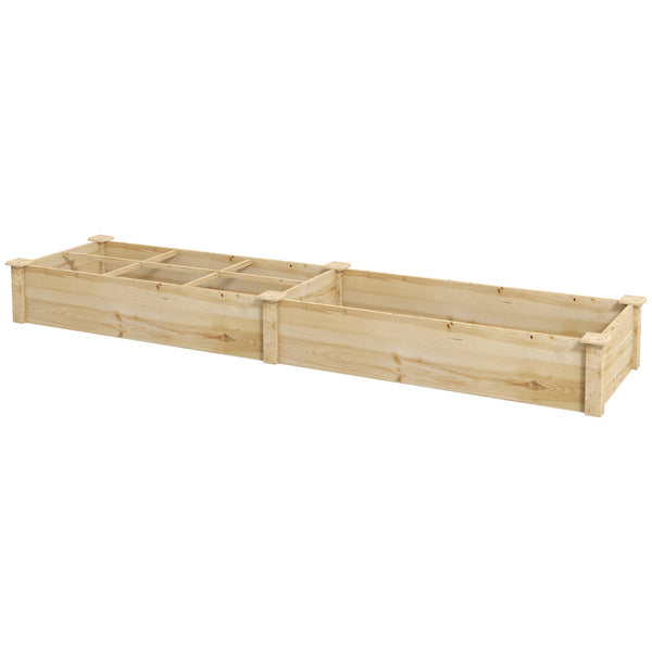 Letto per Orto con Divisorio 237x60x25 cm in Legno Naturale online