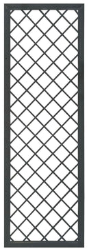 Set 2 Tralicci Fissi con Cornice per Giardino Verdemax 180x60 cm in Metallo Antracite