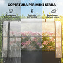 Letto per Orto Rialzato 100x49x136 cm con Copertura Mini Serra e Foro di Drenaggio in Metallo e Plastica Nero      