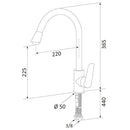 Rubinetto Miscelatore Monocomando Girevole Lavello Alto in Ottone Mariani Essenza Cromato