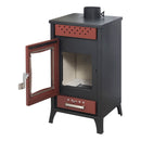 Stufa a Legna 45,5x48,5xh91 cm 15 Kw Olga Rossa