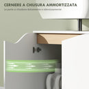 Mobile Sottolavabo 60x35x57,9 cm con 2 Ante Ammortizzate per Lavabo Senza Piedistallo in MDF Bianco      