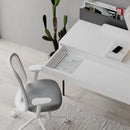 Scrivania con Cassetto 101x60x110 cm in MDF Leila Bianco e Antracite