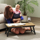 Supporto per Monitor Inclinabile e Regolabile 86x33x22,5-32 cm in Legno Rovere e Nero  