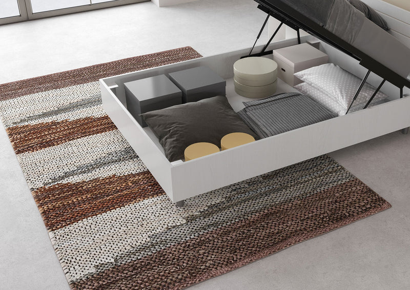 Letto 1 Piazza E Mezzo Demas Testata Dritta  Bianco Frassino Varie Misure